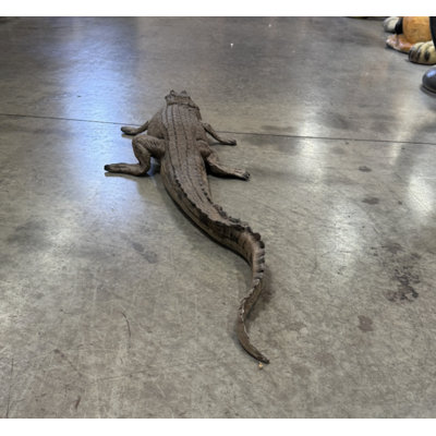Resting Young Crocodile Life Size Statue