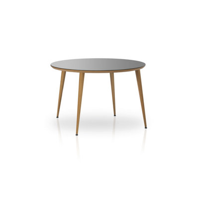 Dannebrog Round Glass Top Dining Table