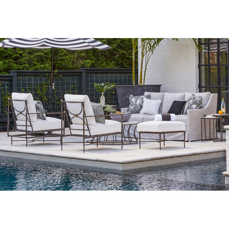 Repose-pieds en aluminium Roma, Blanc naturel, Pas de soudure