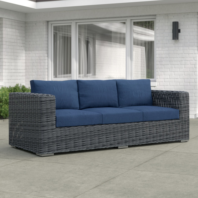 Canapé d'extérieur Sunbrella Modway Summon, Toile bleu marine Sunbrella®