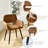 Harjovan 3 pieces Modern Dining Set Round Table Upholstered Chairs for Small Spaces Dining Room breakfast nook-1676160707