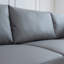 Canapé d'angle modulaire en cuir technique en L avec coussins