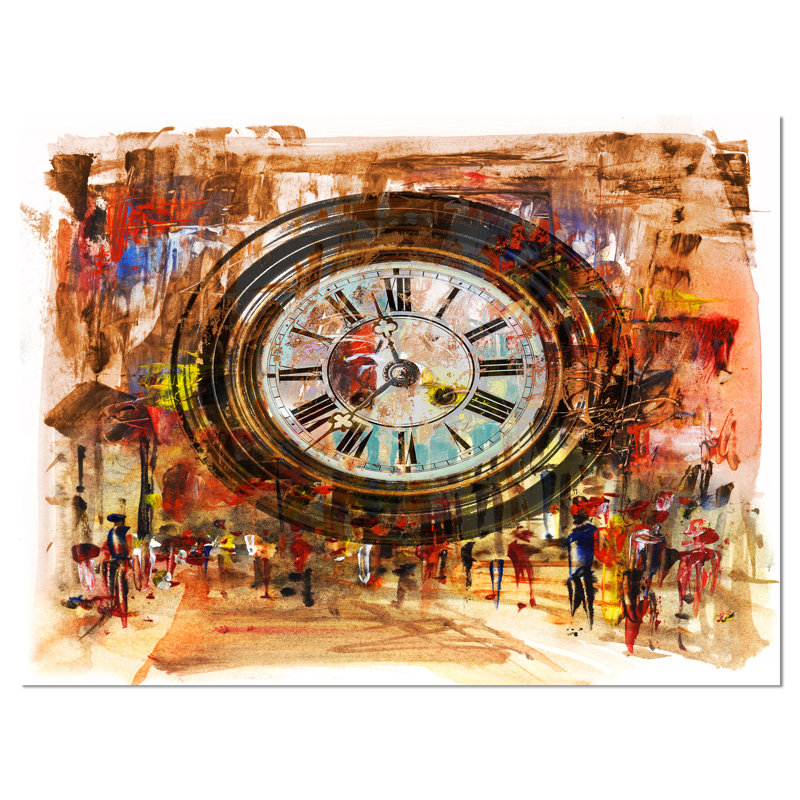 «People and Time», peinture, H 20 po x l 20 po x P 1 po, Toile tendue