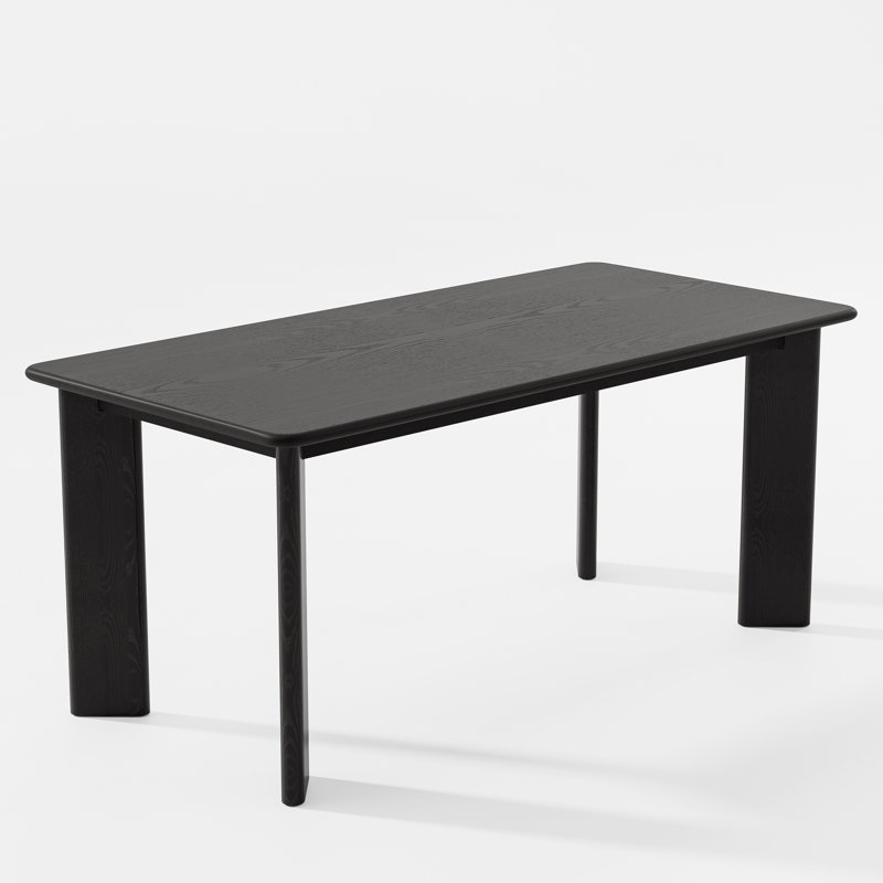Table de salle à manger 66 "en bois massif noir