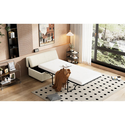 Lit simple blanc avec matelas pour un usage quotidien