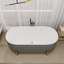 Baignoire de trempage autoportante en acrylique 67 po avec drain et trop-plein chromé L 67 po x l 31 po-125972734