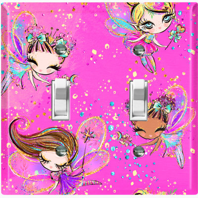 Plaque murale interrupteur à bascule Fairy Princesses