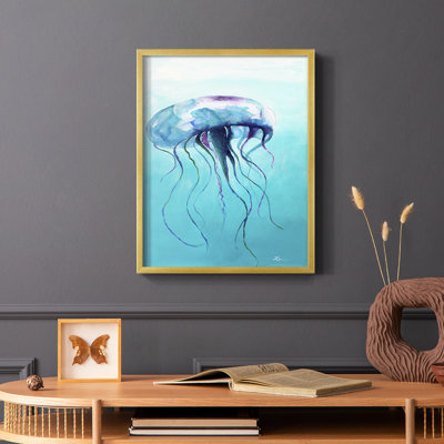 Jelly Fish Framed Print - Solid Wood