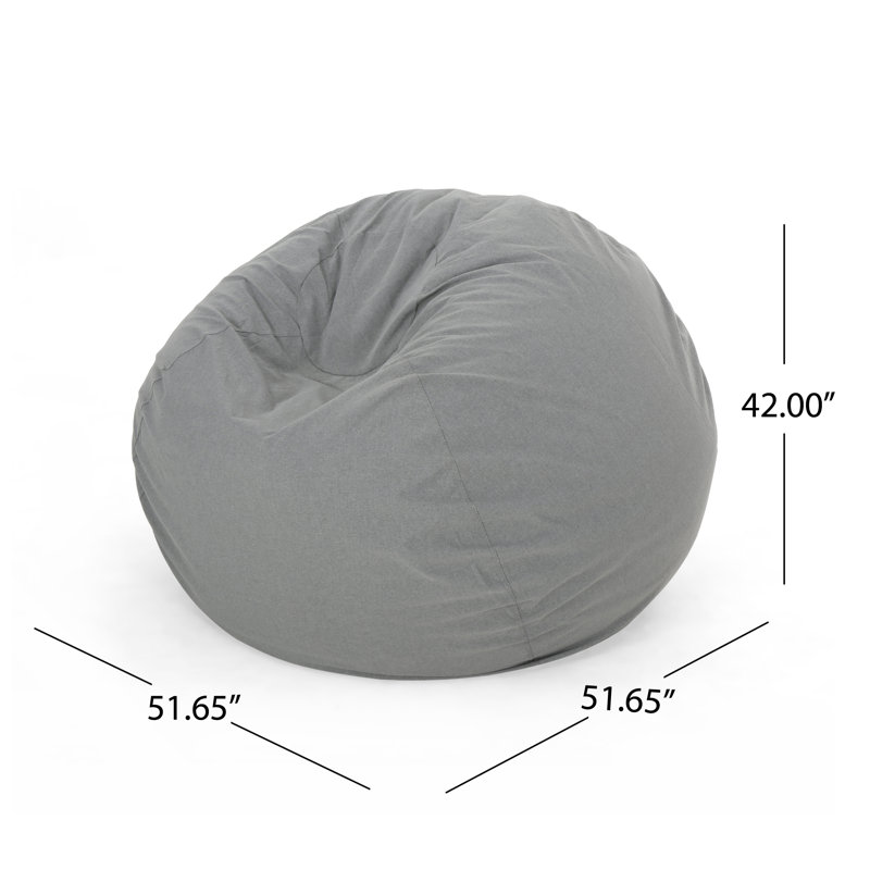 Polyester Classic Bean Bag, Charcoal