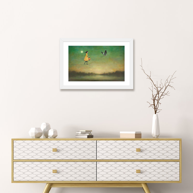 « blue moon expedition » par duy huynh-print, H 24 po x l 32 po x P 1 po, Papier avec cadre blanc