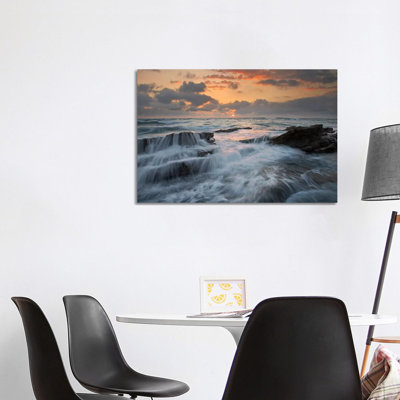Waves Breaking on Rocks, Playa Santa Teresa, Costa Rica 1 Piece Wrapped Canvas Wall Art