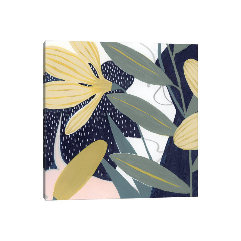 Flores Noche IV by Grace Popp - Wrapped Canvas Painting, 93.98 cm H x 93.98 cm W