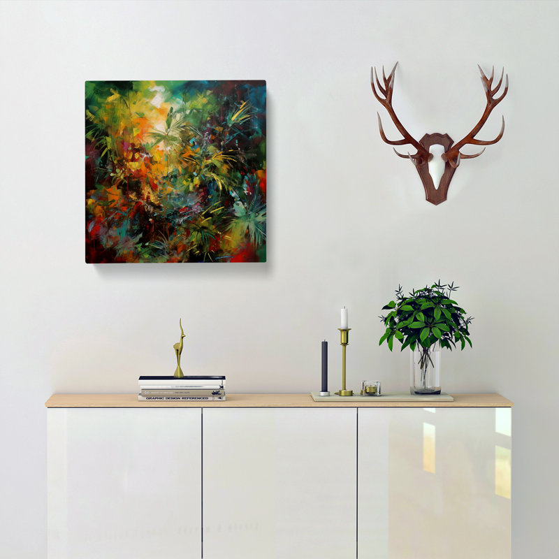 Jungle Abstract Expressionism No.1 - Print, 35cm H x 35cm W x 3cm D
