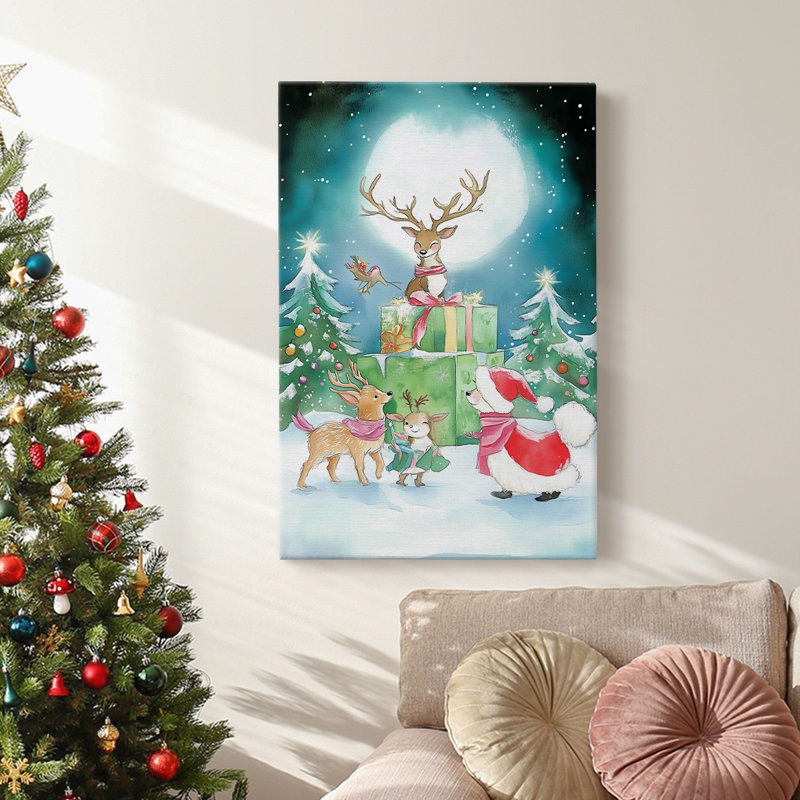 Art des Fêtes de Noël - Toile tendue avec châssis DCCLXVI, H 18 po x l 12 po