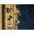 Antique 1900s Rectangle Hand Knotted Pile Wool Blue Rug