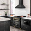 36" 700 CFM Ducted Wall Mount Range Hood in Black Stainless Steel