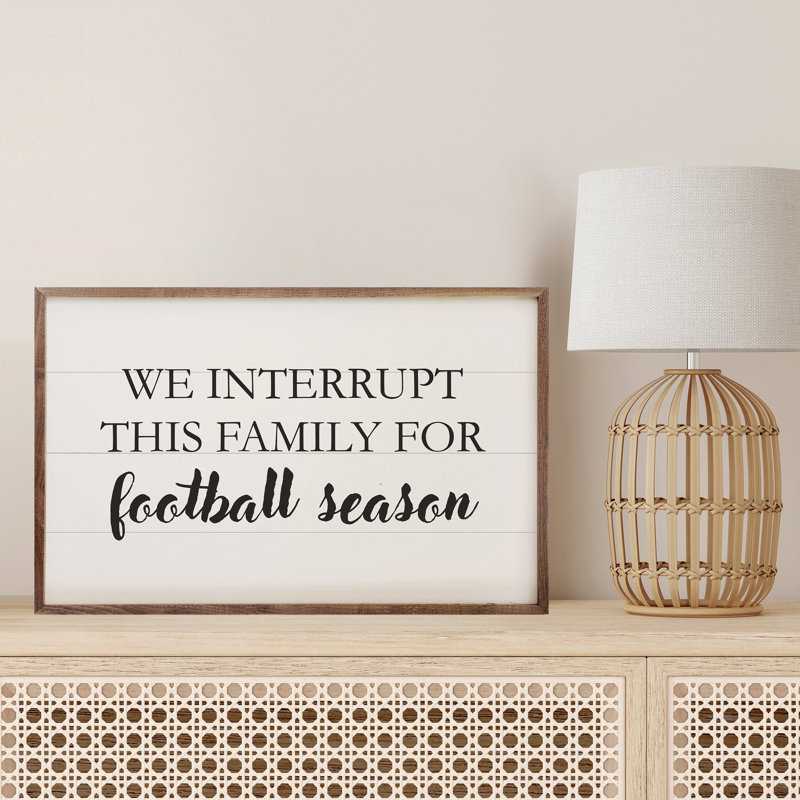 Football Season - blanc, H 5 po x l 8 po