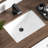 KARAMAG 18 inches Small Rectangular Undermount Porcelain Bathroom Sink With Overflow For Compact Bathroom Pure White (18.3"X13.0")