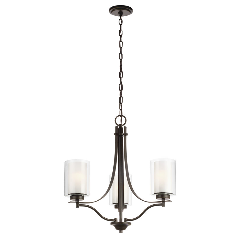 Elmwood Park Three Light Chandelier from Generation Lighting , Bronze, No