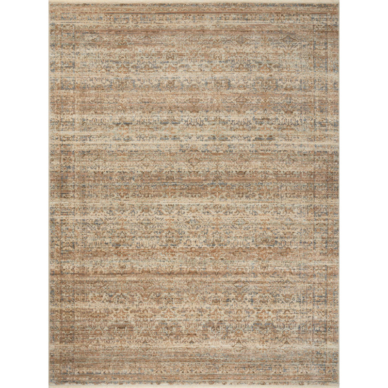 Amber Lewis x Loloi Molly Natural / Denim Area Rug, Runner 2'7" x 10'