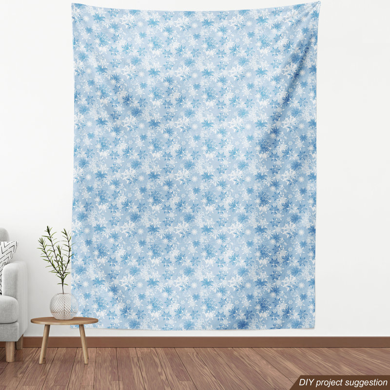 Tissu flocon de neige, l 58 po x L 72 po
