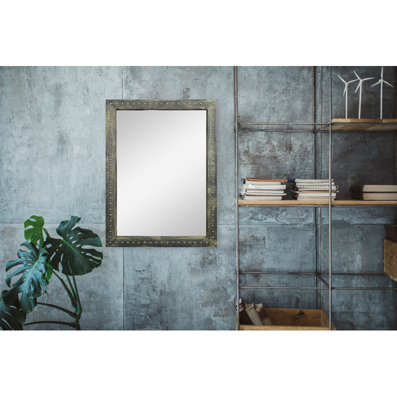 Janig Wood Flat Wall Mirror