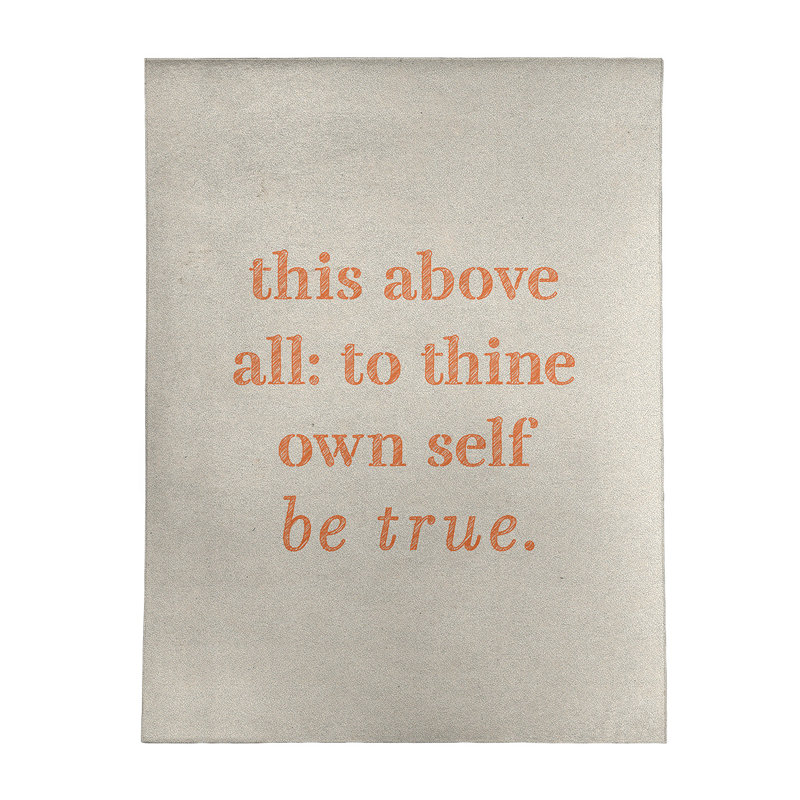 Tapis en poly-chenille à citation inspiration de shakespeare, Rectangle 5 pi x 7 pi