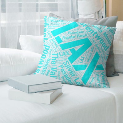 Districts Word Art Linen Pillow