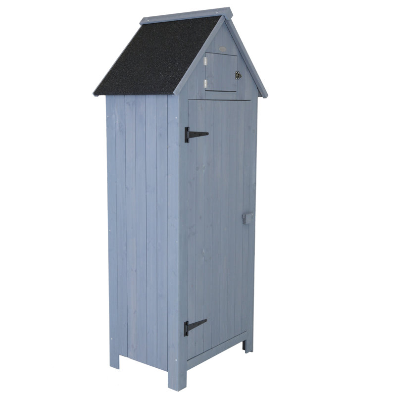 2 ft. 6 in. W x 1 ft. 9 in. D Solid Wood Garden Shed
