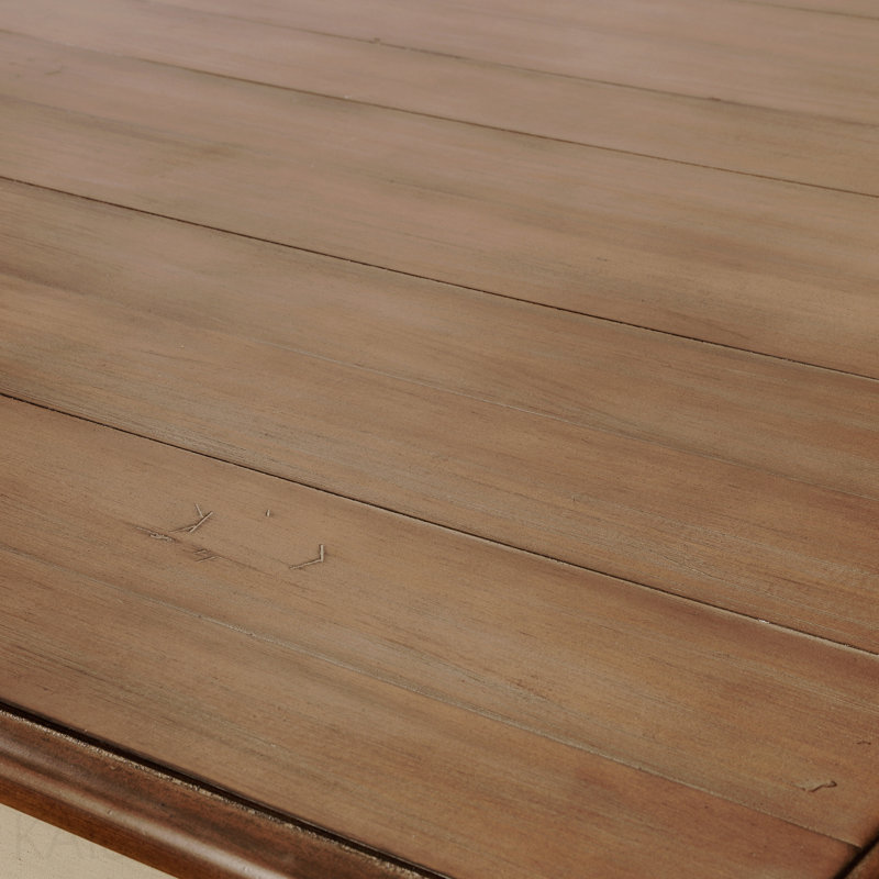 Weathered Oak Dining Table With Extension Leaf