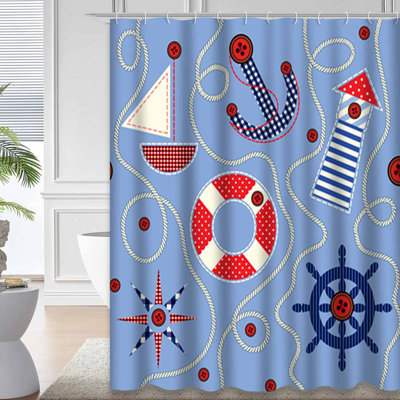Rideau de douche AnchorTile Nautical