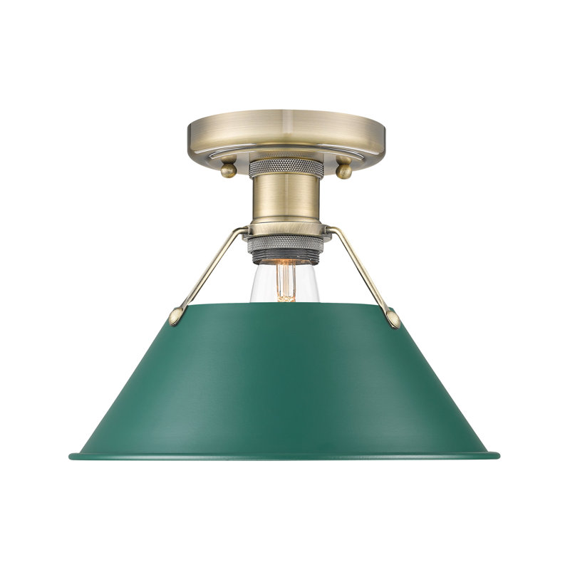 Plafonnier encastré 1 lumière Orwell, Laiton vieilli