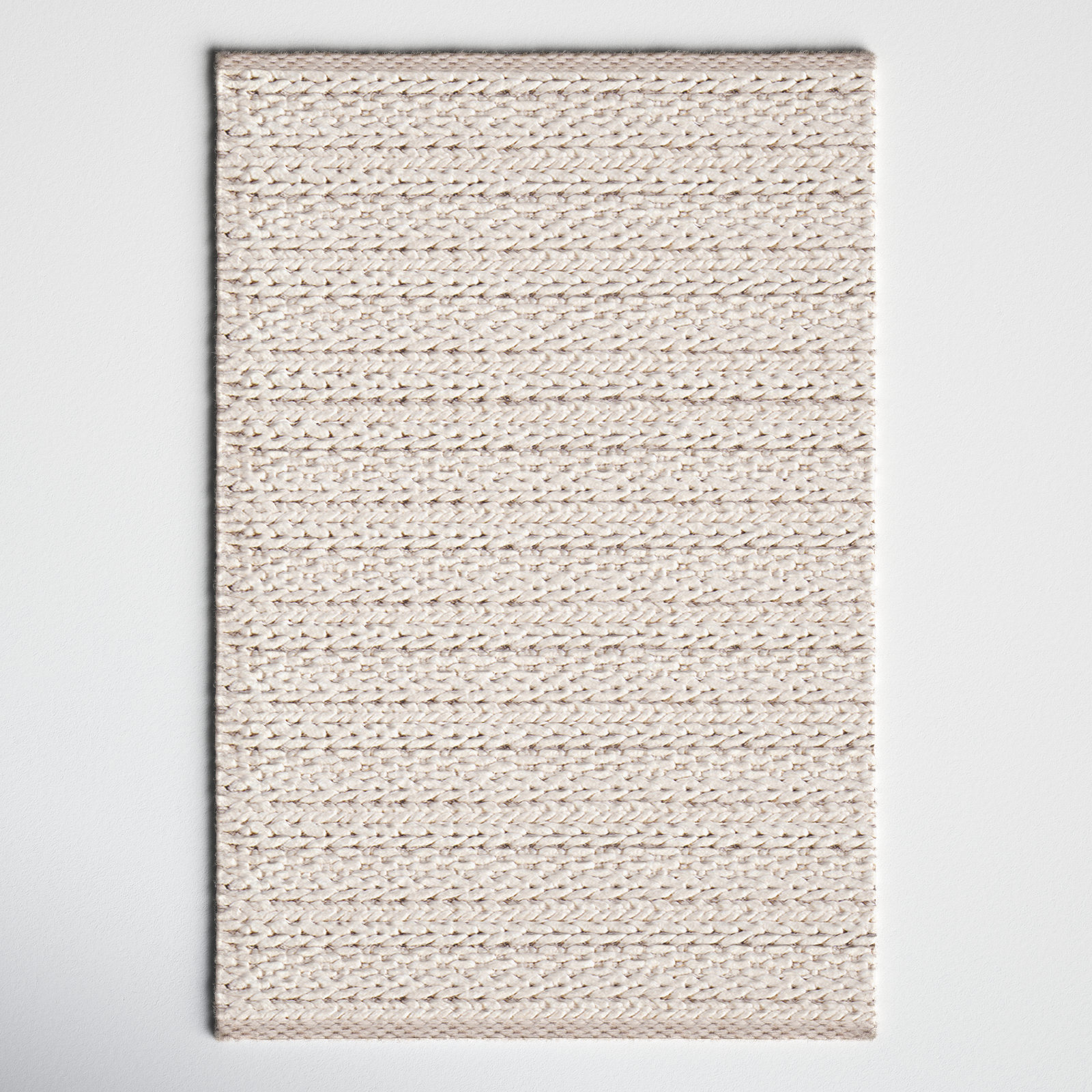 Kells Ivory Hand-Woven Geometric Jute Rug, Rectangle 2' x 3'