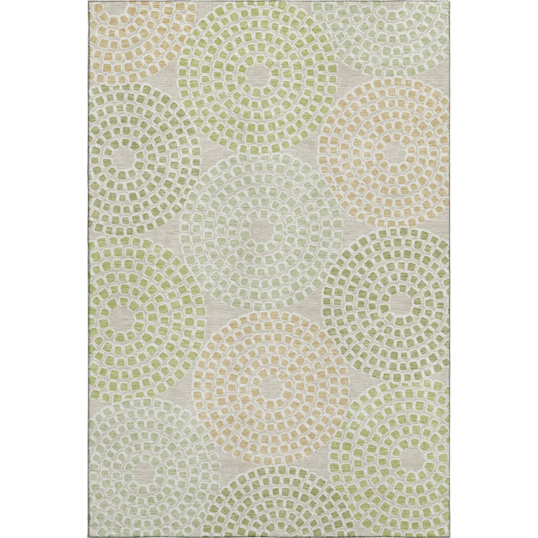 Premium Machine Washable Prisco Aloe Rug