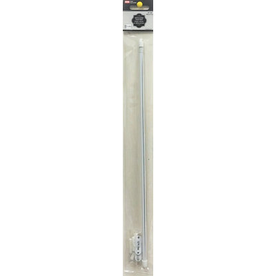 (28-48 ") Tige de ceinture avec support en plastique - blanc