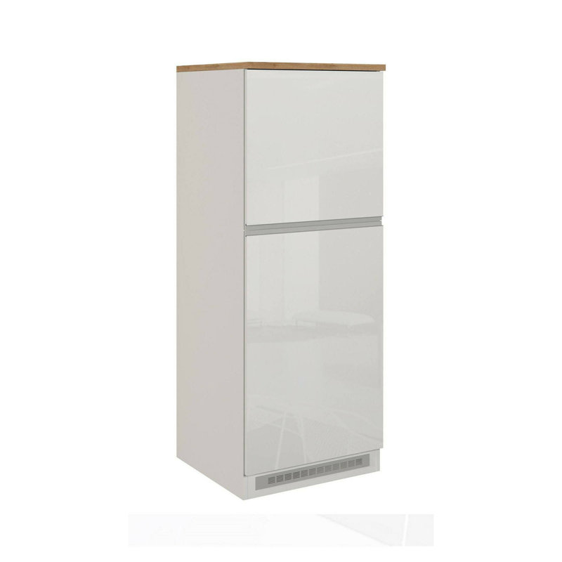 Aloisie 165cm Kitchen Pantry, Glossy White/Oak
