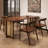 Brown Rectangular Solid Dining Table For Dining Room/Kitche-1347429133