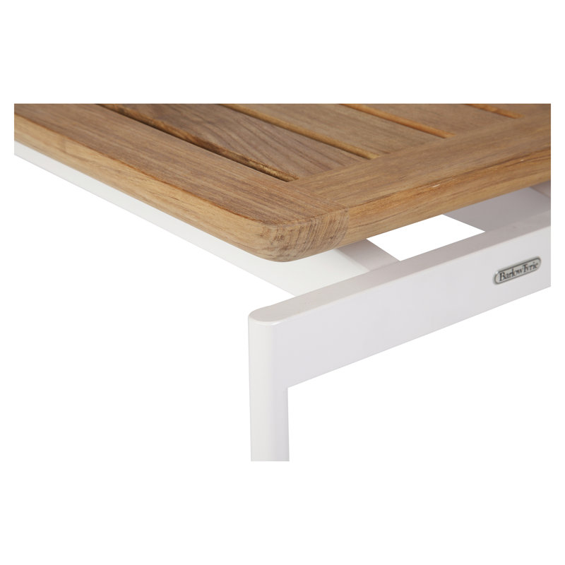 Layout Bench, Natural Teak/Arctic White, 17" H x 74" W x 15" D