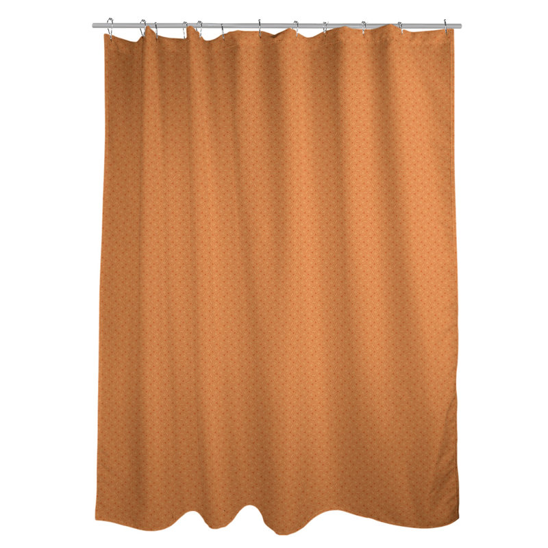 Rideau de douche simple hexagonal classique, Orange foncé, Classic Hexagonal