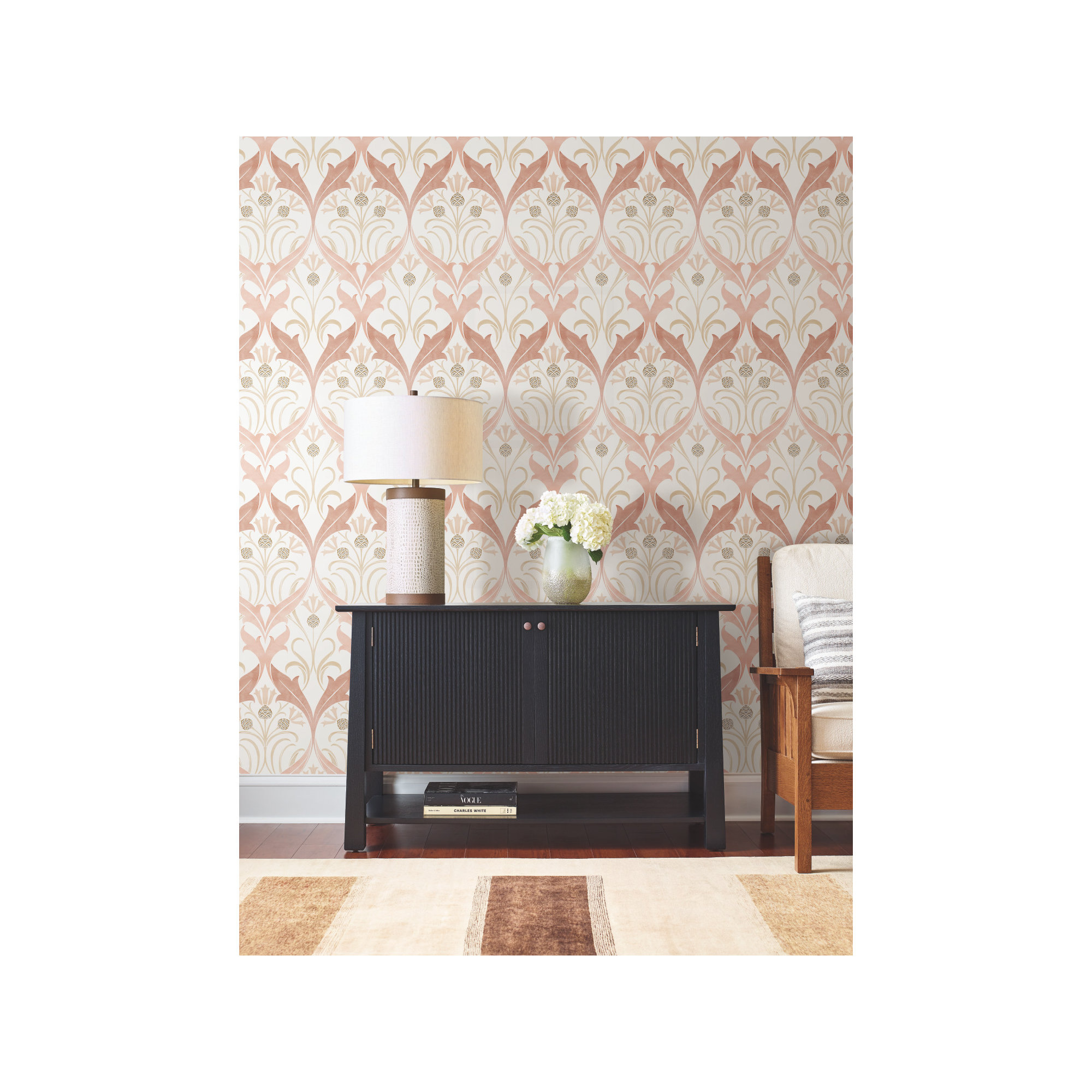 Harmon Floral Wallpaper, Blush