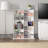 Cataleya Multimedia 2 Column 38.75" Wide Display Cabinet Media, Media Storage Shelves, Double Width Wall Storage, White-2052640950