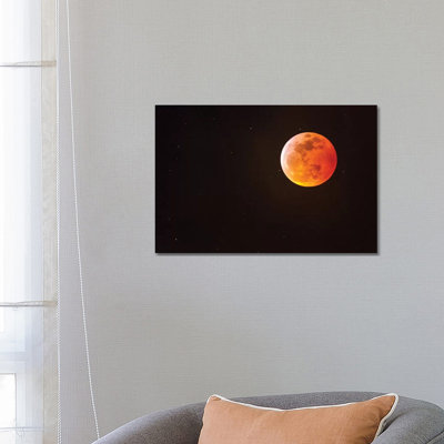 USA, California, San Luis Obispo County. Full Blood Moon Lunar Eclipse. 1 Piece Wrapped Canvas Wall Art
