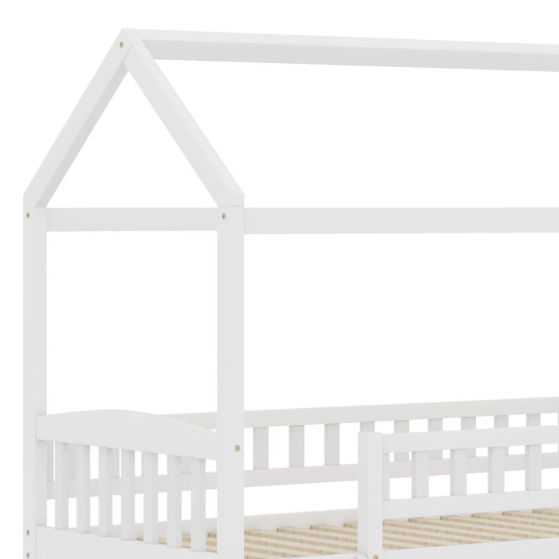 Loft Bed With Slide, White