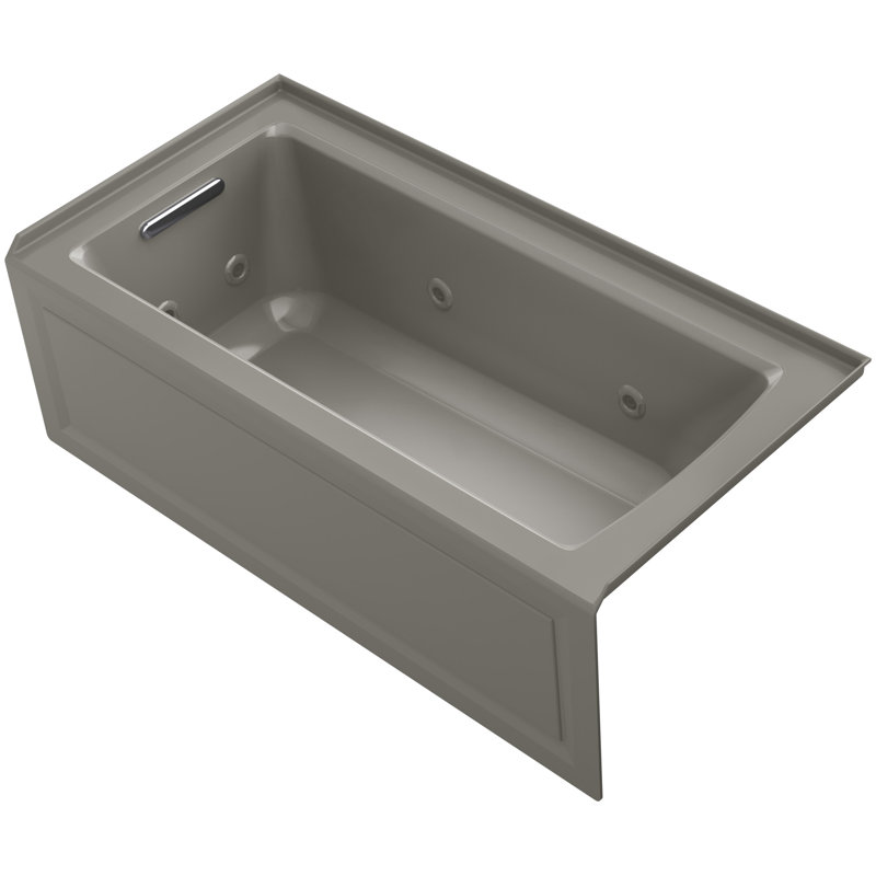 Archer 60" x 30" Alcove Whirlpool, Cashmere, Left