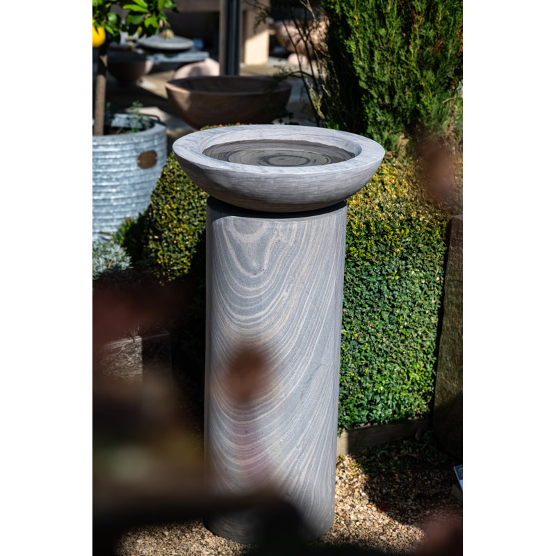Steigerwald Natural Stone Tiered Birdbath