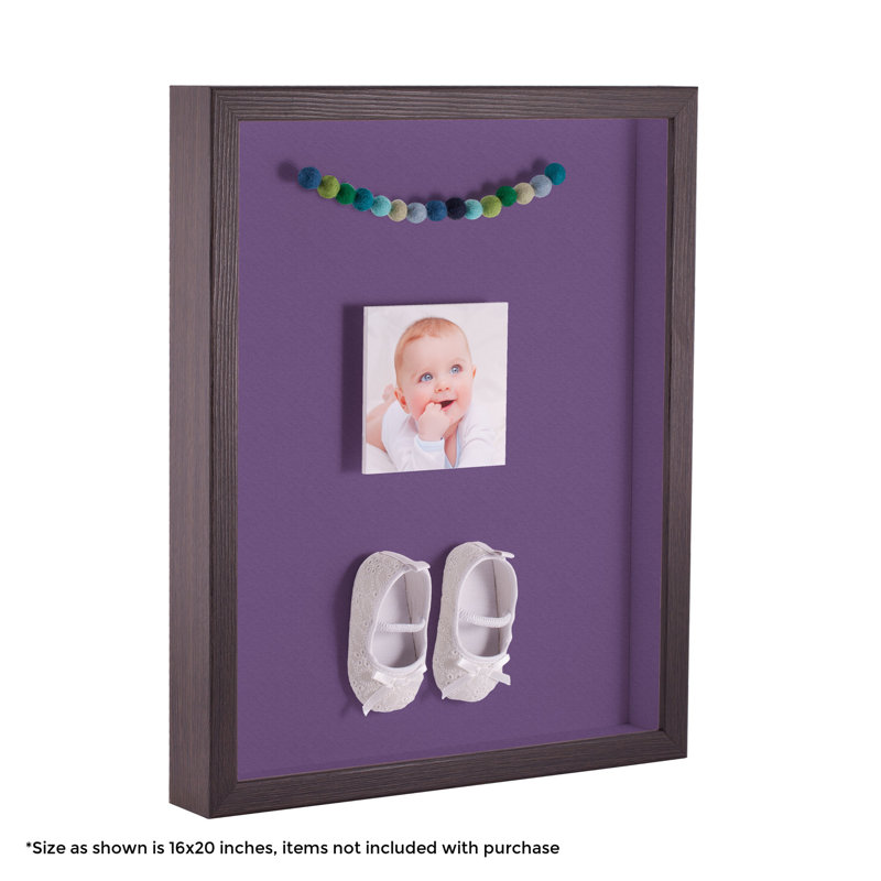 Wood Matte Shadow Box Picture Frame, Mauve