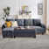 102.4" Wide Sofa with Storage Ottoman and Long Bench with Coffee Table