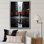 «Lateen», impression monochrome sur fond rouge et gris New York City II
