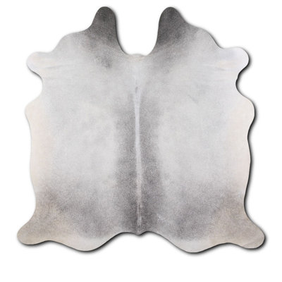 Qe NATURAL HAIR ON Cowhide Rug GREY