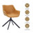 Matthew Upholstered Leather Dining Chair 360-Degree Swivel Armchair With Powder-Coated Iron Legs Dulaney Collection-1436379291